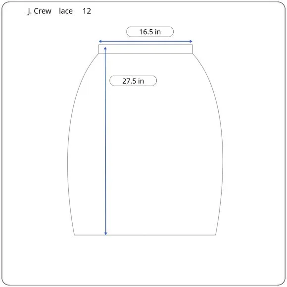 J. Crew Midi White Ornate Lace Skirt Size 12 - Picture 9 of 9